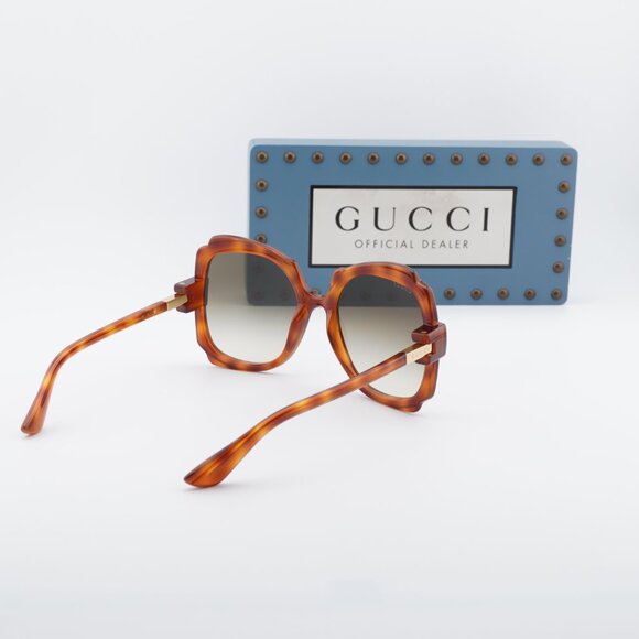 Gucci GG1431S 002 Square Sunglasses - Havana/Brown main image 7